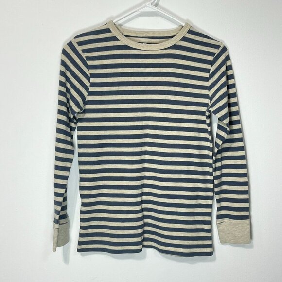 The Children's Place Other - Children's Place Blue Grey Stripe Long Sleeve Thermal Waffle Knit Lg 10/12